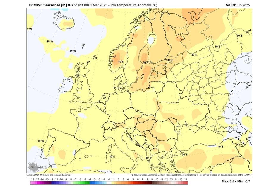 U junu će biti toplije od proseka