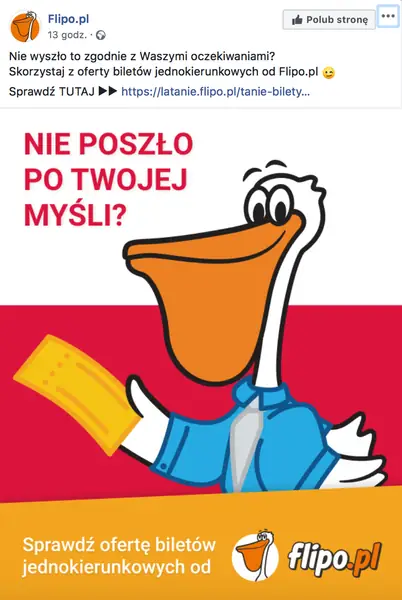 Flipo.pl po wyborach reklamuje tanie bilety lotnicze w jedną stronę