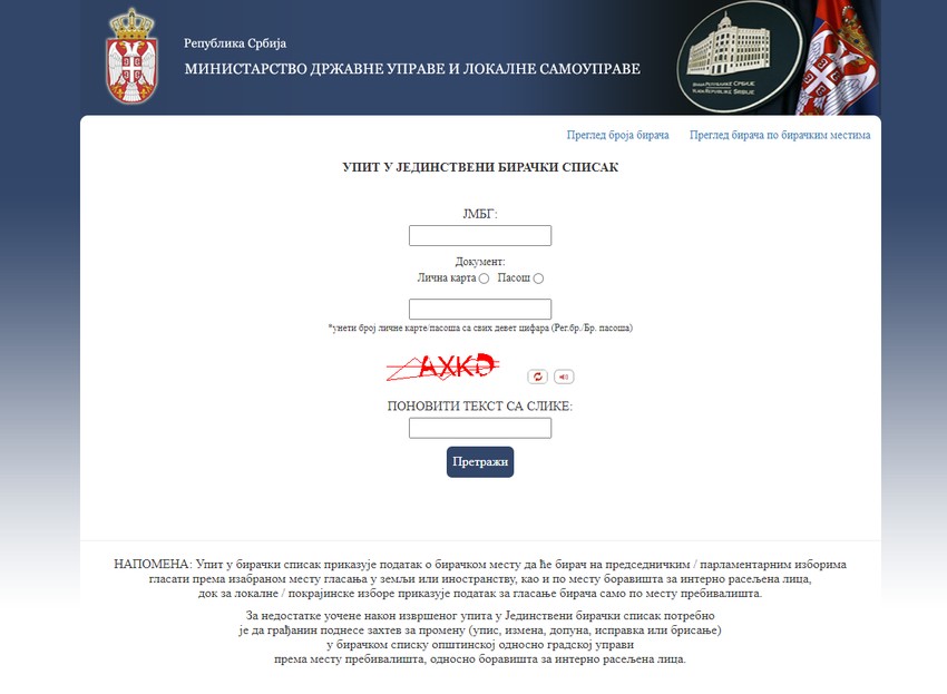 Uvid u birački spisak