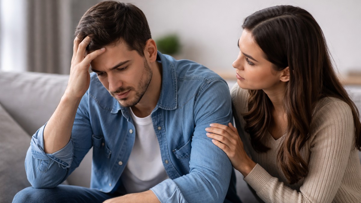 Momak i devojka - ilustracija