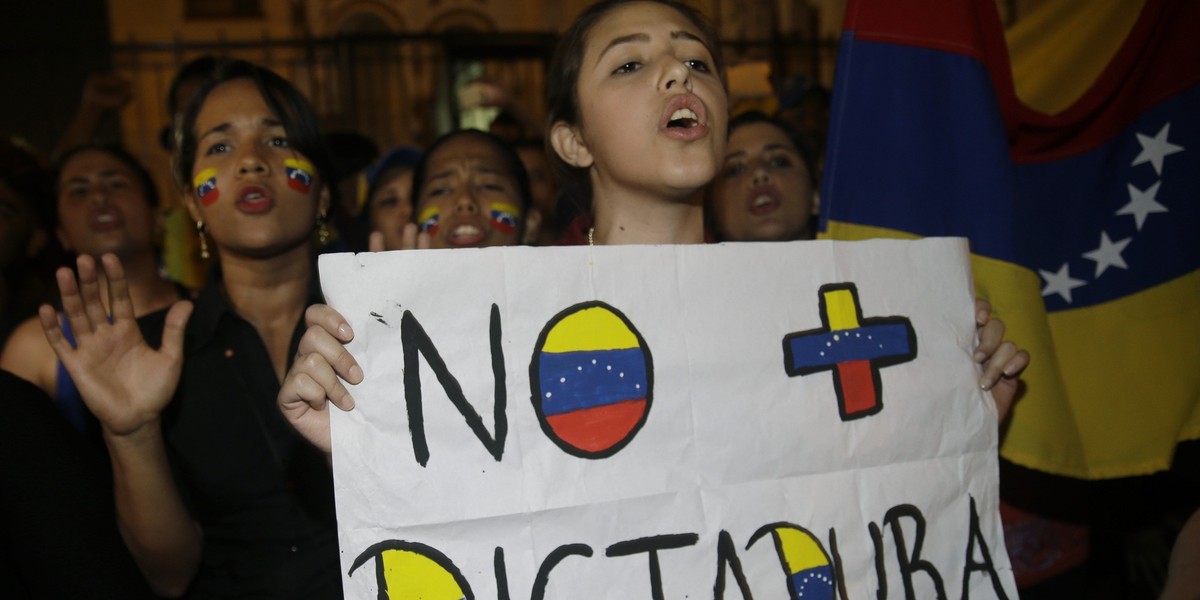 Protesty w Wenezueli przeciwko Nicolas Maduro.