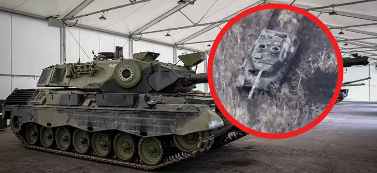 Ukraińcy porzucili czołg Leopard na polu. Do sieci trafiły zdjęcia