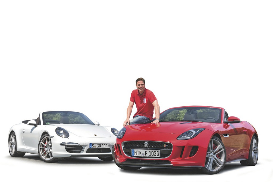 Jaguar FType i Porsche 911 Cabrio