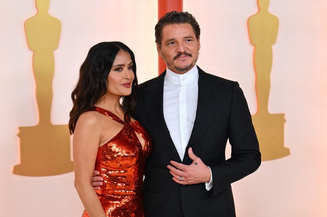 Salma Hajek i reditelj Pedro Paskal