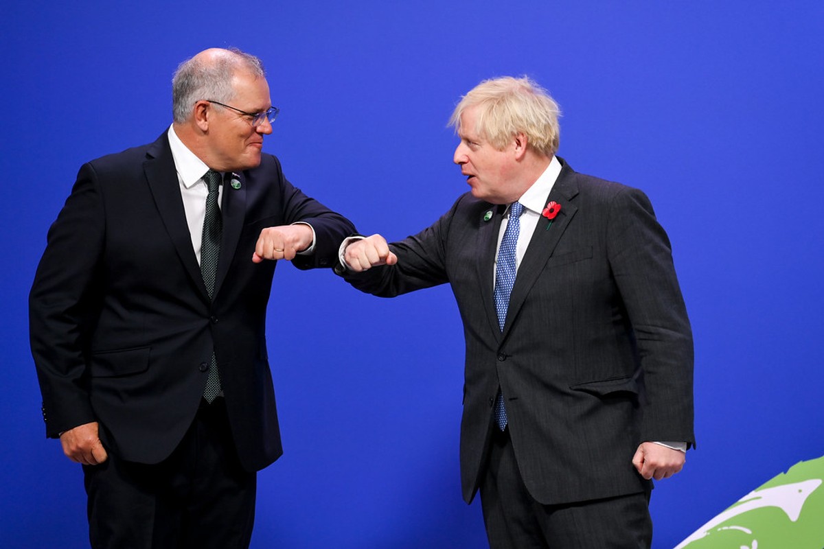 Boris Johnson i Scott Morrison, licencja: CC BY-NC-ND 2.0