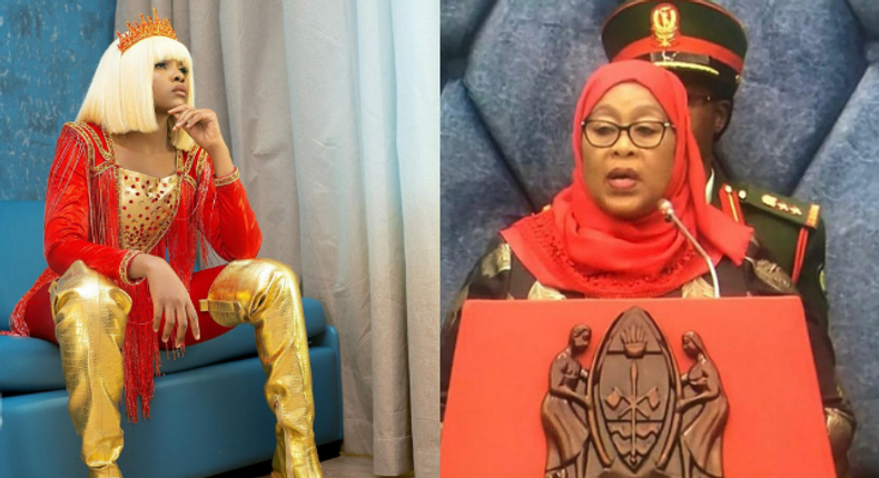 President Samia Suluhu Hassan and Zuchu 