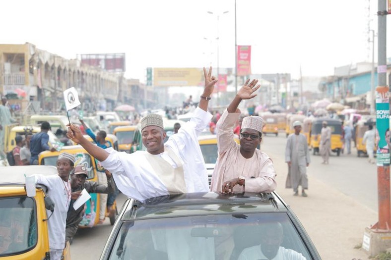 Omoyele Sowore (left) with running mate, Rabiu Rufai (right) [Facebook/Omoyele Sowore] 