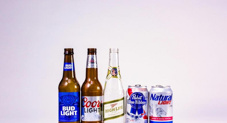 Cheap beer taste test bottles