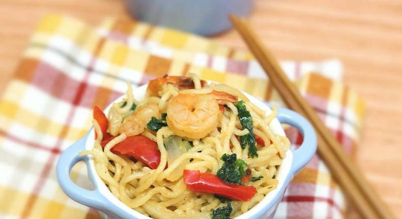 Noodles Stir Fry (Kscuisinespices)