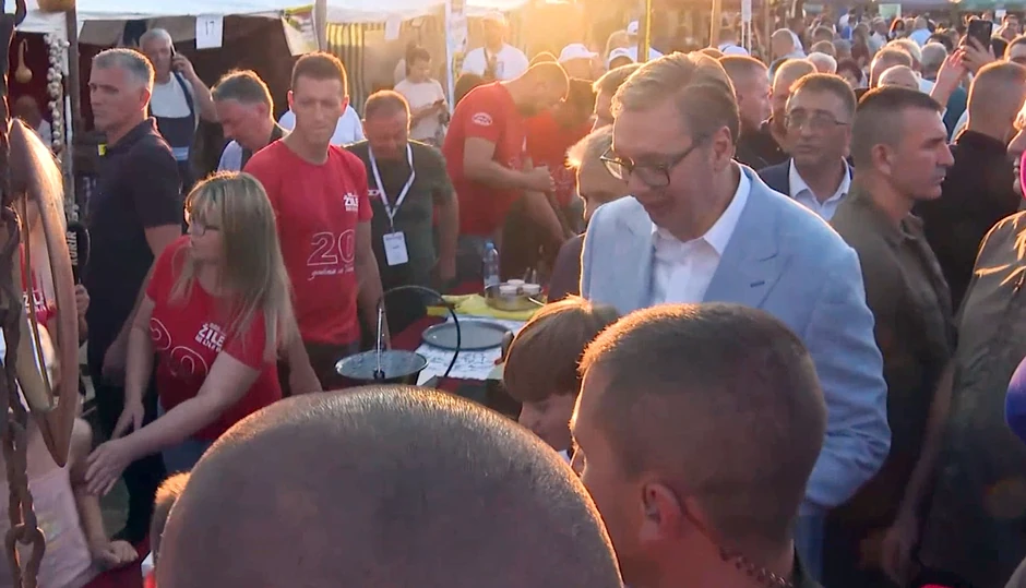 Aleksandar Vučić na manifestaciji "Belmužijada" u Svrljigu