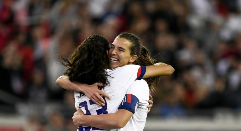 Manchester United women's team have signed US internationals Christen Press (left) and Tobin Heath