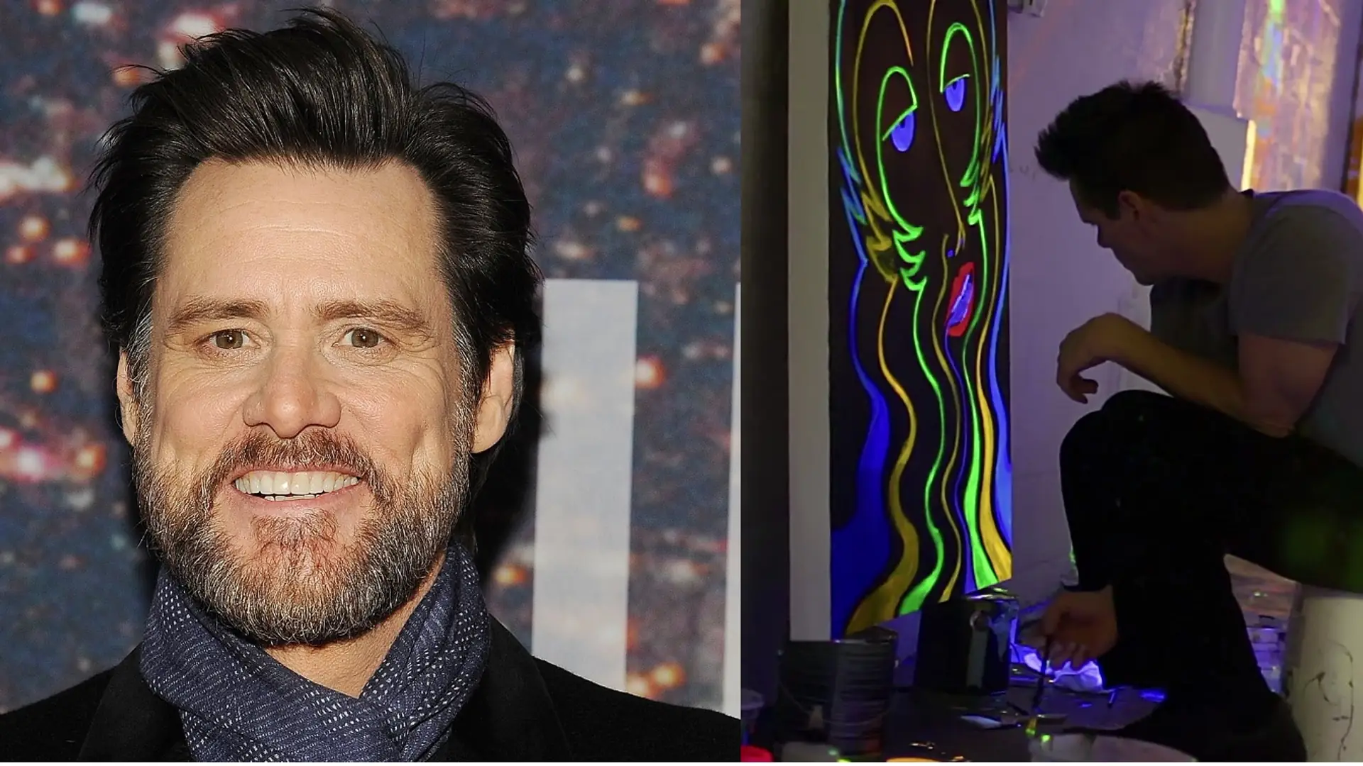 Jim Carrey walczy z depresją poprzez malarstwo. Właśnie powstał film o jego sztuce