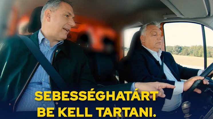 Lázár János bemutatta Orbán Viktornak a megépített 83-as utat / Fotó: Orbán Viktor/Facebook