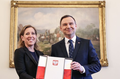 Susan Wojcicki i Andrzej Duda