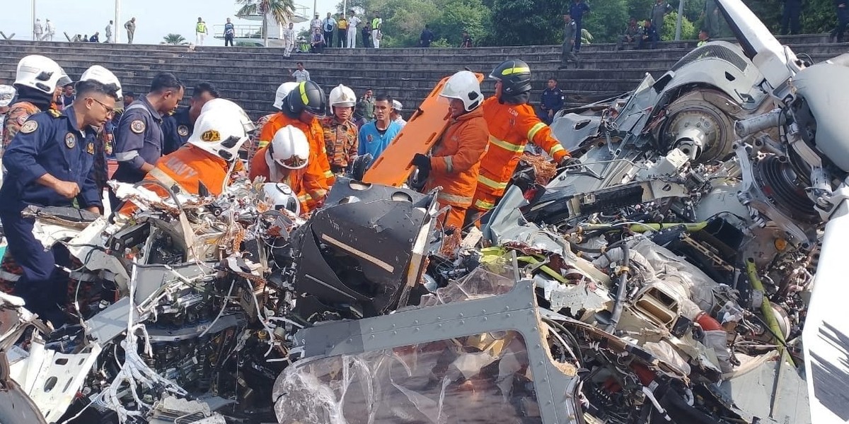 Tragedia w Malezji. Dwa śmigłowce runęły na ziemię.