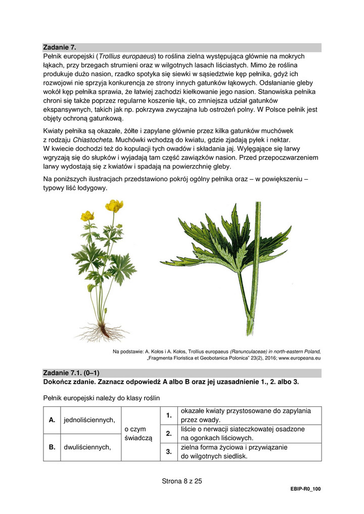 Arkusz maturalny - biologia rozszerzona - 2022 r.