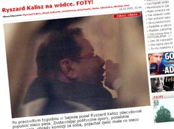 Poseł Kalisz przyłapany z kieliszkiem