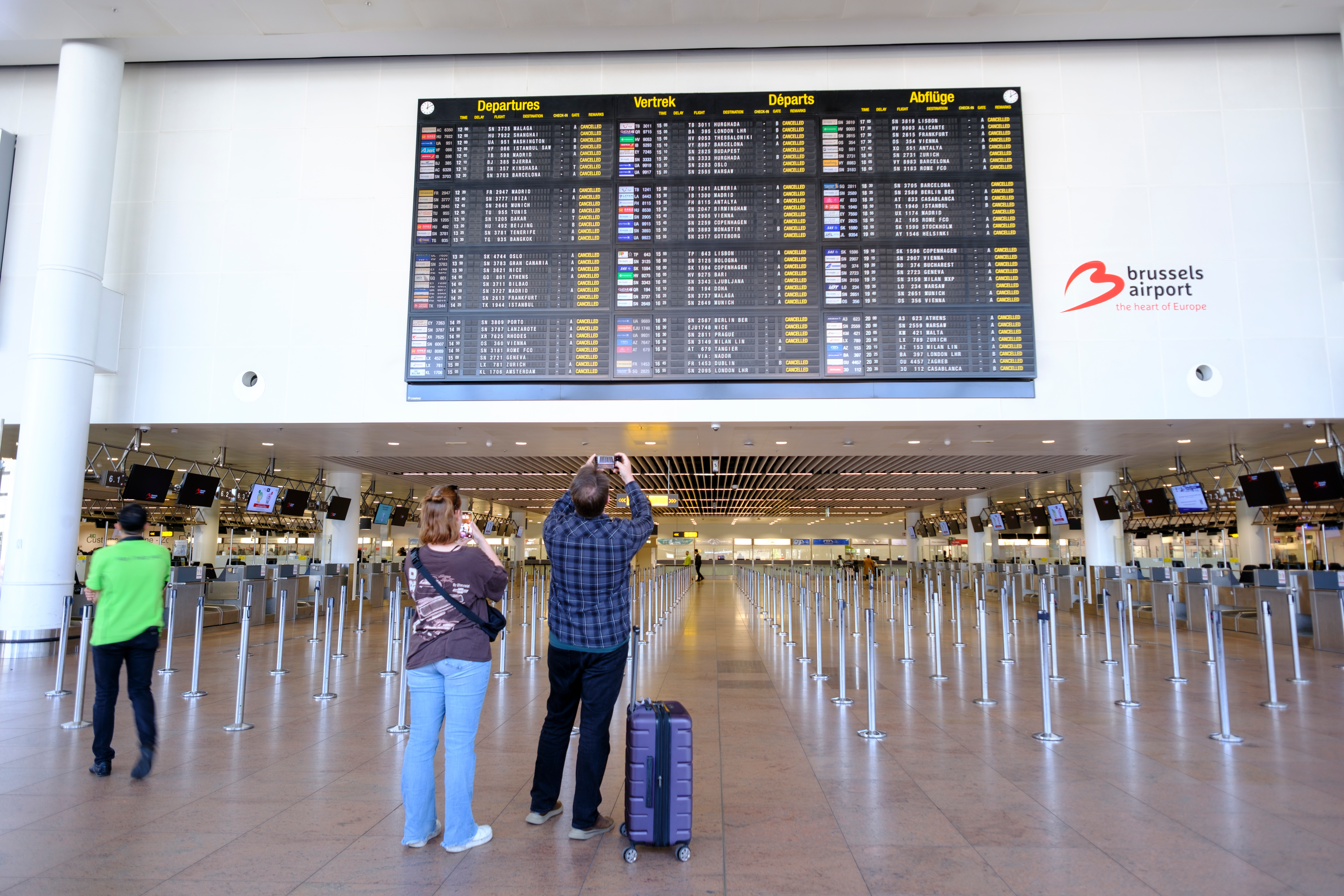 Belgium strike: Brussels Airport cancels all departing flights Wednesday