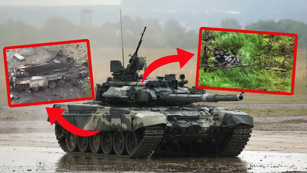 Zniszczony czołg T-80