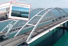 Wielka wyrwa w moście krymskim. Kolejny atak ukraińskich dronów [WIDEO]