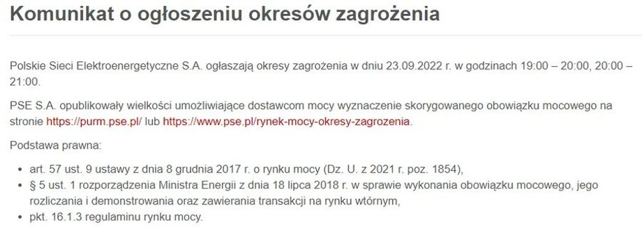 Alert z 23 września