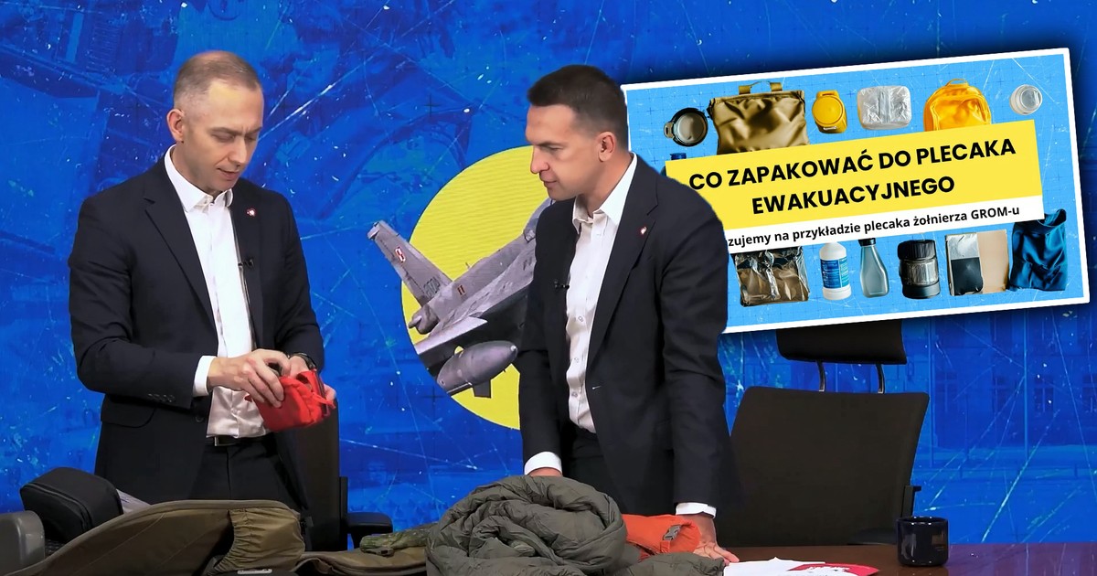 Wiceminister obrony pokazał plecak ewaluacyjny. W sieci zawrzało