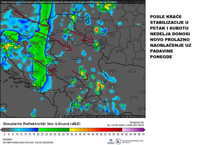 Novo naoblačenje sa kišom stiže u nedelju