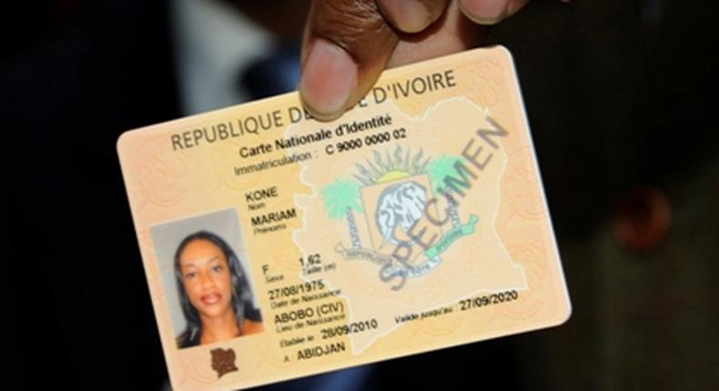 Specimen de la carte d'identité nationale ivoirienne / Gouv.ci