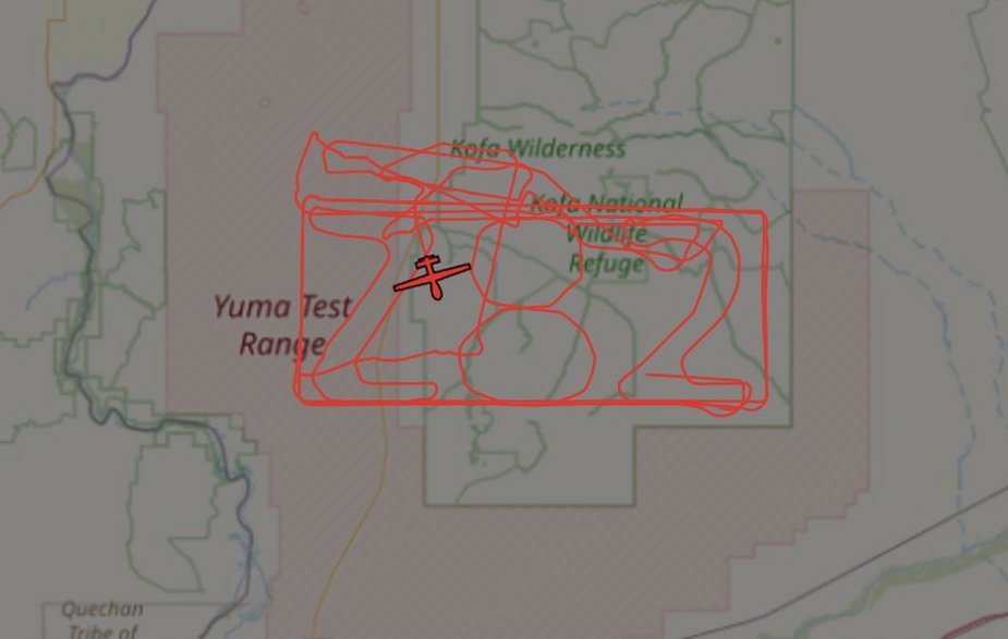 Wczoraj operatorzy narysowali Zephyrem nad Arizoną "Z82" - "Zulu 82" to znak wywoławczy bezzałogowca 