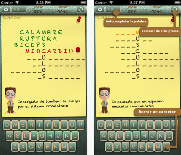 Palabras Cruzadas to idealna propozycja dla osób, które lubią rozwiązywać językowe krzyżówki, zagadki i rebusy. Aplikacja charakteryzuje się bardzo przyjaznym interfejsem i umożliwia efektywną naukę poprzez zabawę.