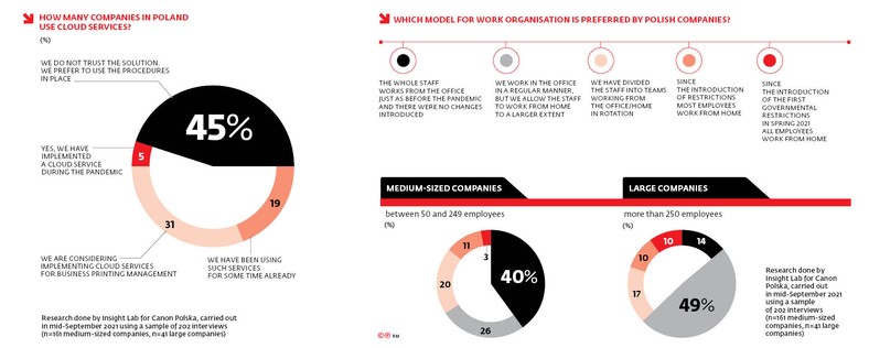 How many companies in Poland use cloud services?