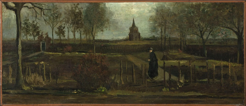 Vincent van Gogh, "The Parsonage Garden at Nuenen in Spring" (1884)