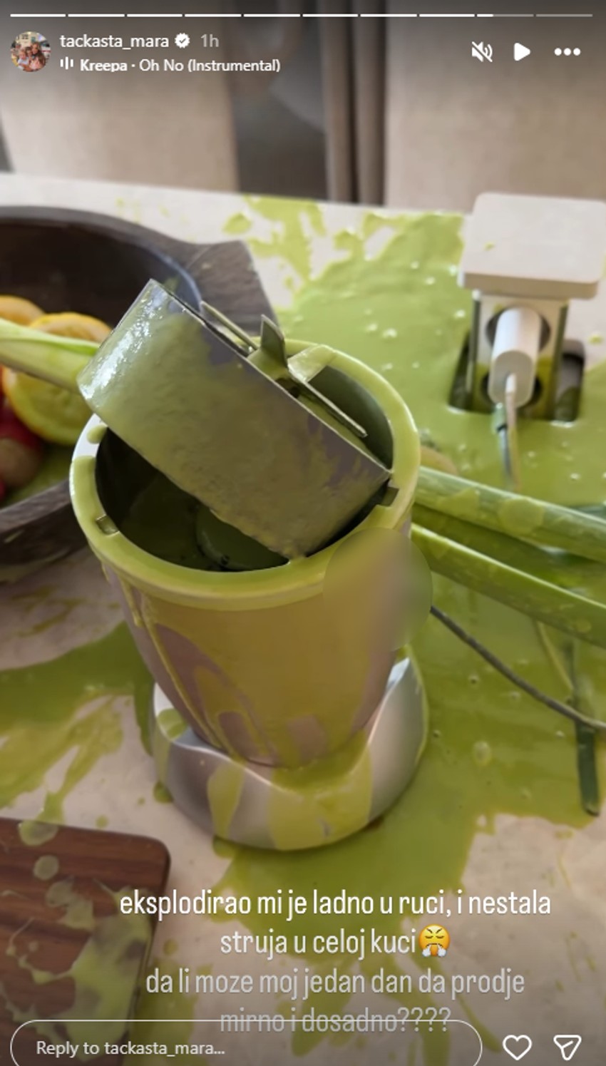 Tačkastoj Mari eksplodirao blender