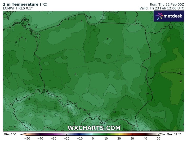 Temperatura sięgnie dziś maksymalnie 9-11 st. C