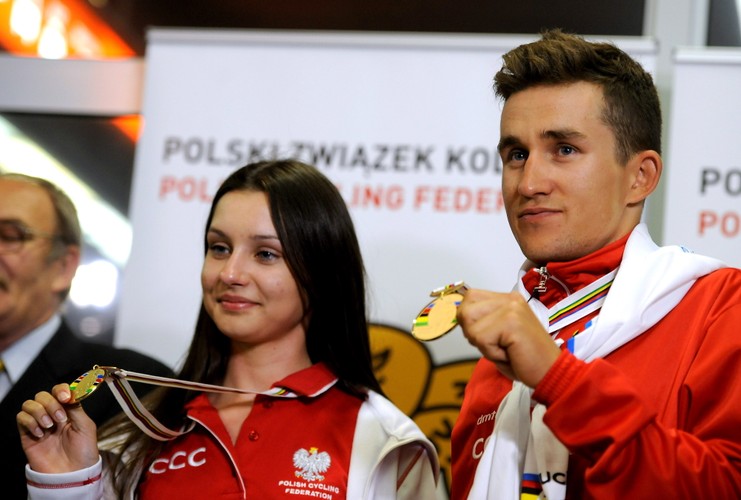 Michał Kwiatkowski wrócił do kraju. Tak powitano mistrza świata!