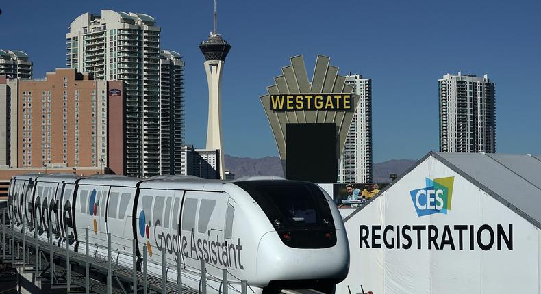 Las Vegas monorail CES google