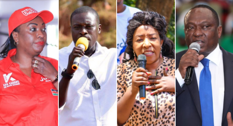 Aspirants for the 2022 Nairobi gubernatorial race: incumbent Anne Kananu, Senator Johnson Sakaja, Agnes Kagure and Richard Ngatia