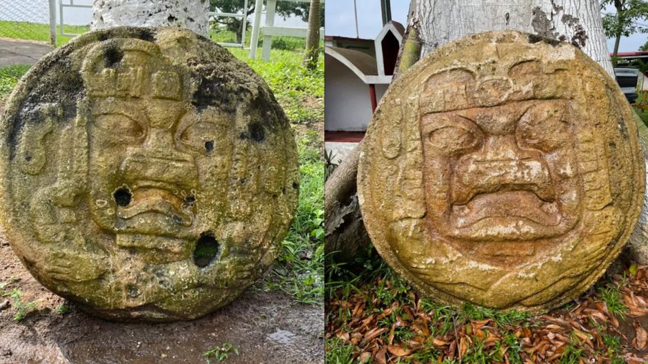 Archeolodzy odnaleźli płaskorzeźby starożytnych Olmeków. Przedstawiają wizerunki lokalnych władców. fot. NAH Tabasco Centre