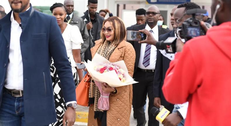 Zari Hassan lands in Kenya 