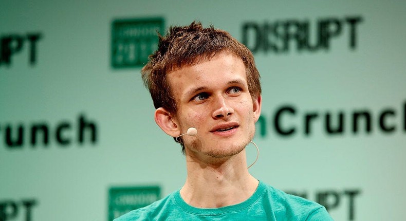 Founder of Ethereum Vitalik Buterin during TechCrunch Disrupt London 2015
