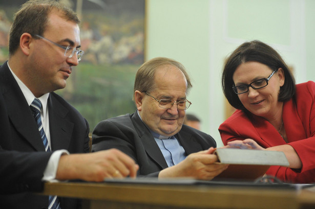 Andrzej Jaworski, o. Tadeusz Rydzyk i Małgorzata Sadurska w Sejmie