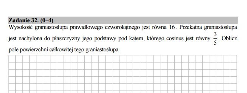 Arkusz egzaminacyjny - matematyka, poziom podstawowy