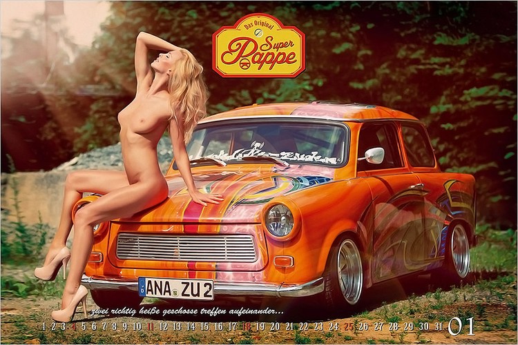 Trabant w kaledarzu Super Pappe 2015