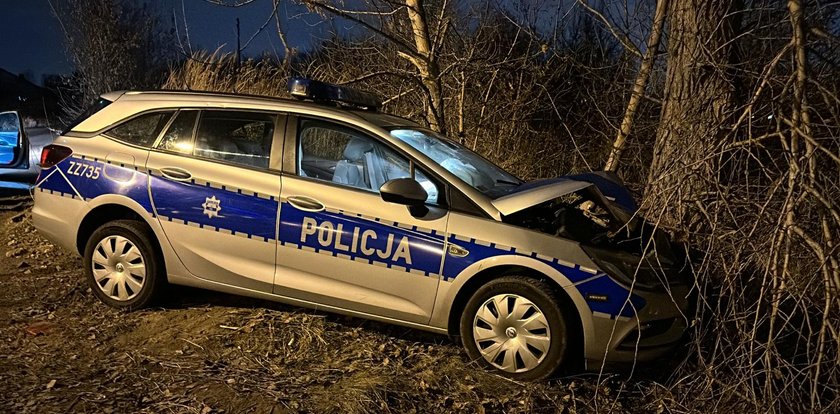 Wzięli do radiowozu dwie nastolatki i rozbili się na drzewie. Jest decyzja ws. policjantów