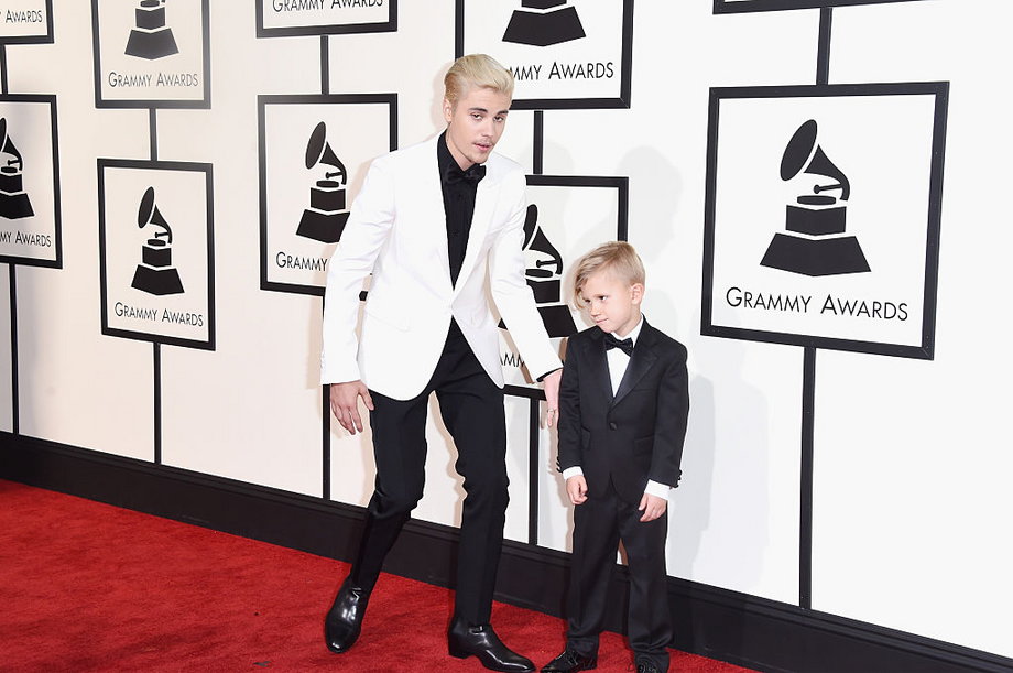 Justin Bieber and his little brother, Jaxon