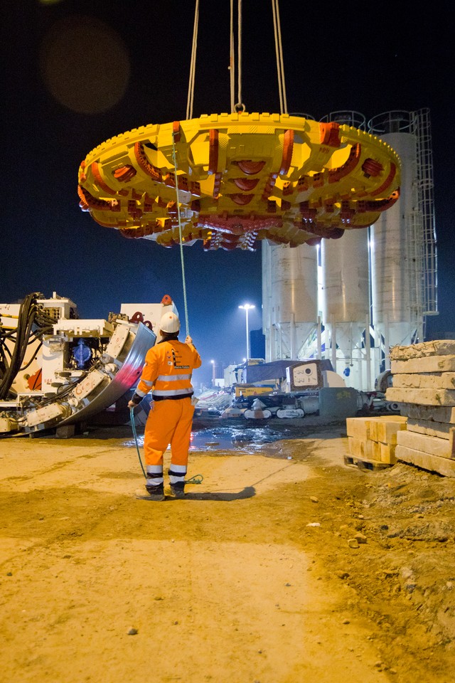 Tarcza "Maria" trafiła już na budowę metra. Fot. Metro Warszawskie