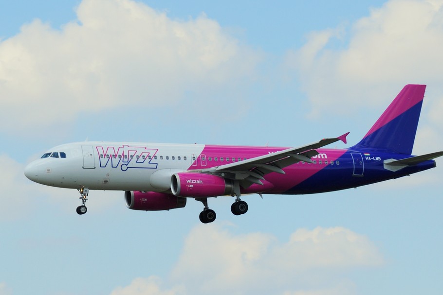 Wizz Air przewiózł w pierwszych dziewięciu miesiącach 2019 r. 1,8 mln pasażerów na trasach z i na Ukrainę