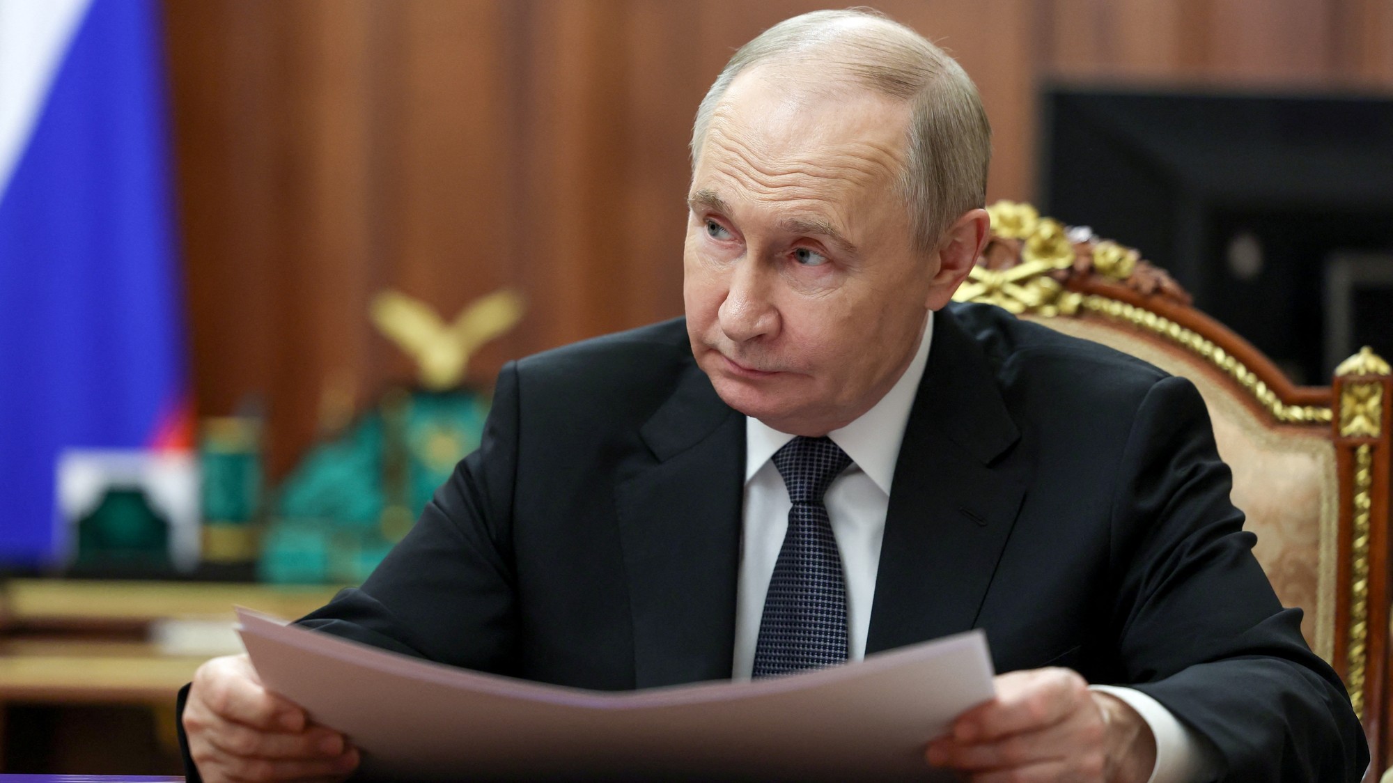 Ruský prezident Vladimir Putin, Sputnik/Vyacheslav Prokofyev/REUTERS