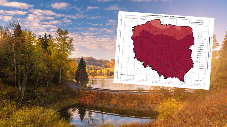 Fala upałów w Polsce. Tegoroczny wrzesień ma szansę stać się najcieplejszy w historii pomiarów (screen: meteomodel.pl)