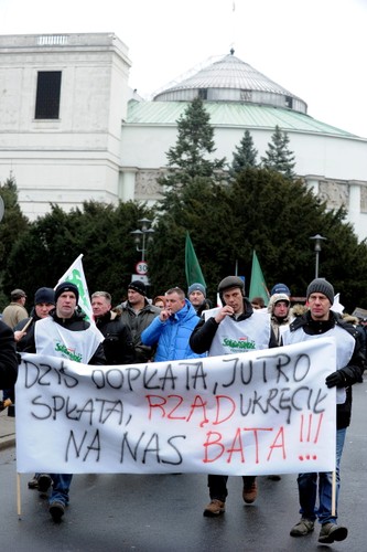 Rolniczy protest w Warszawie